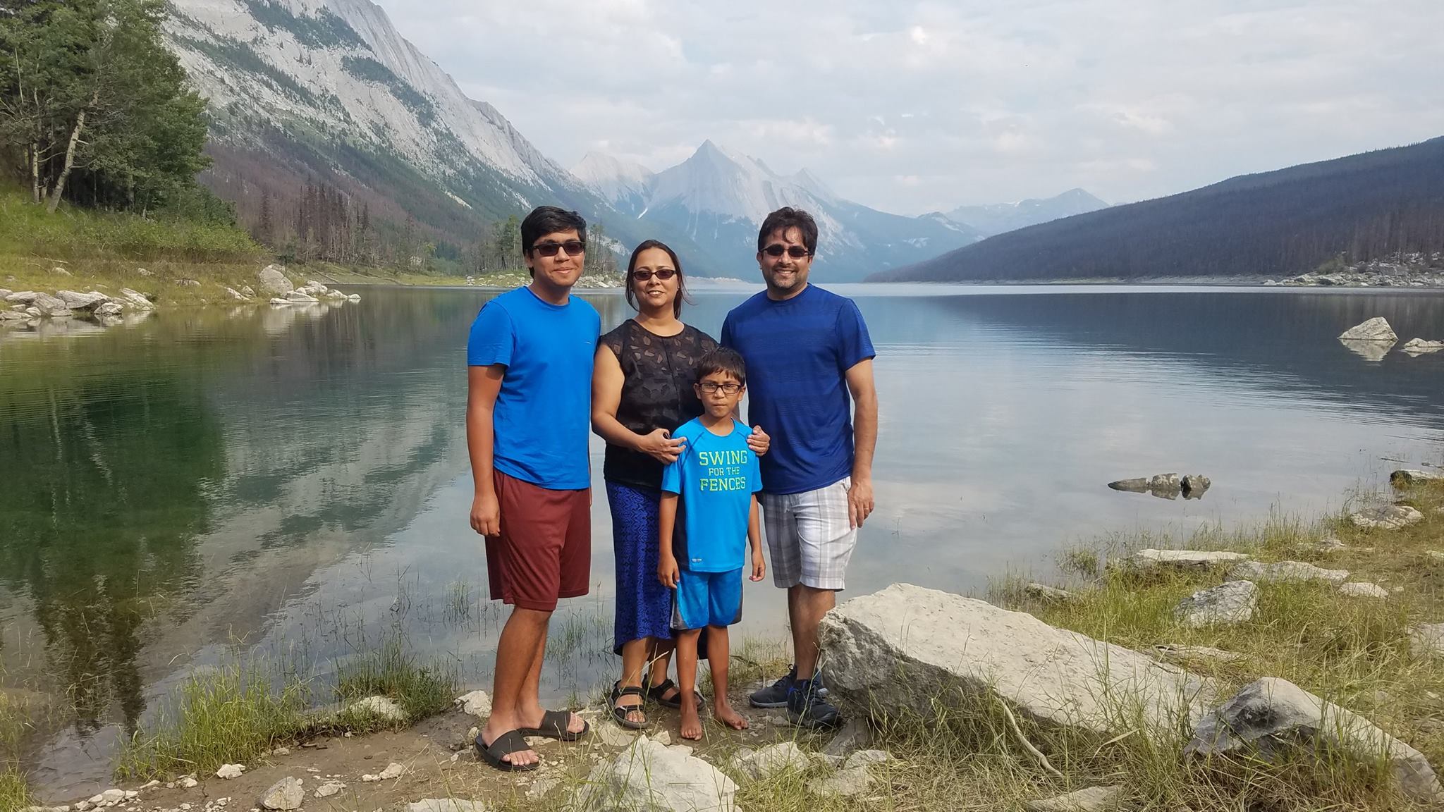 My Family at Medicine Lake, Alberta, Canada